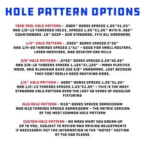 Hole Pattern Options